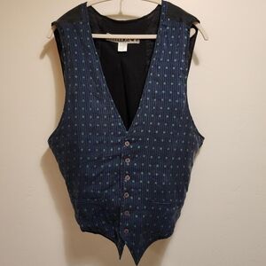 Silk 90's Blue and Green Men's Vest